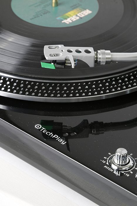 TechPlay TCP4530 Analog Turntable with Built-in Phono Pre-amplifier, By-Pass selecter, Auto-Return, Aluminum Platter... N9