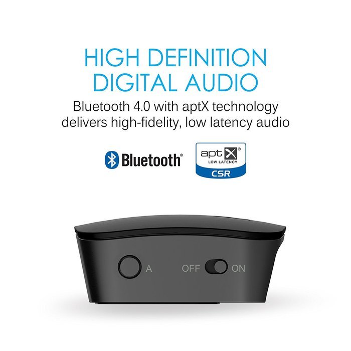 MEE audio Connect Universal Dual Headphone or Dual Speaker Bluetooth Wireless Audio Transmitter for TV N8