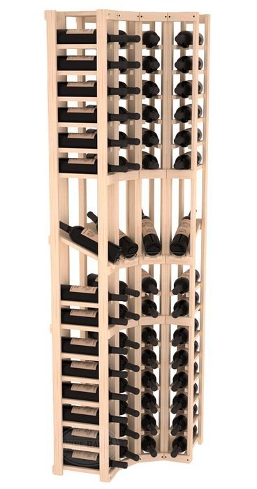 Wine Racks America Ponderosa Pine 4 Column Display Corner Cellar Kit. 13 Stains to Choose From! N4