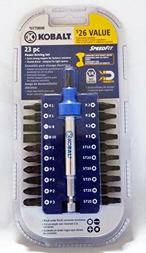 Kobalt 23 Piece Power Driving Screw Driver Bit Set Speed Fit Model 89915 by Kobalt