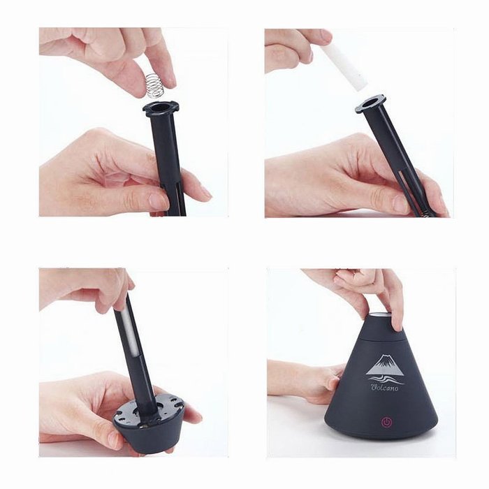 Hanperal Volcano Humidifier Desktop USB Air Diffuser Purifier Atomizer LED Night Light N5
