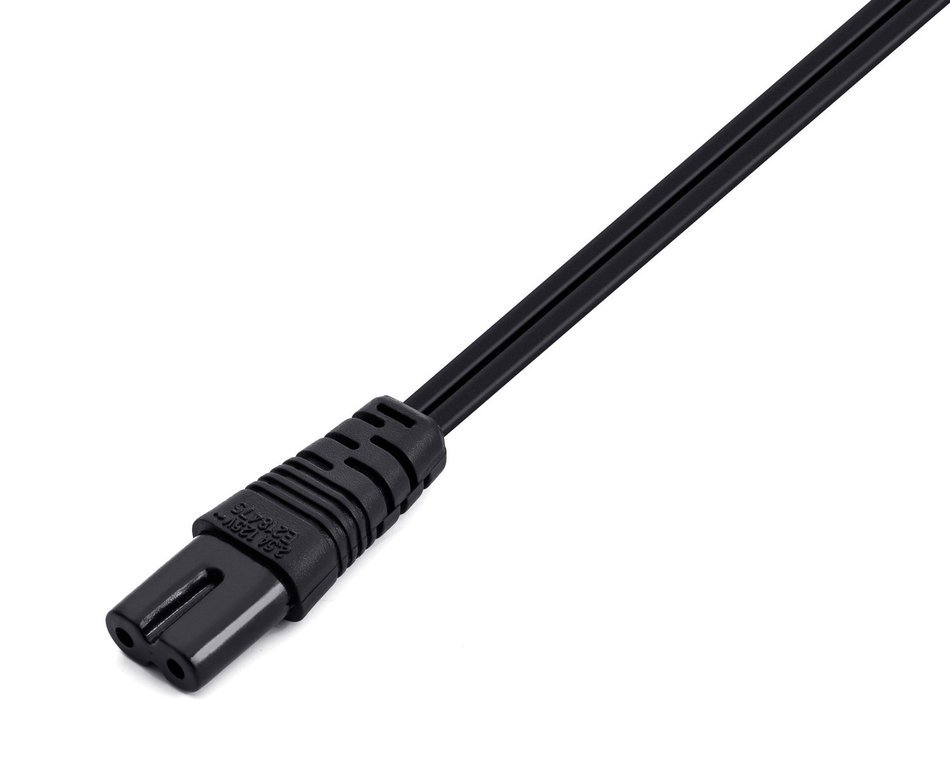 Aurum Cables UL Approved 15 Feet Slot Power Cord ,2 Prong Figure 8 Power Cord Non Polarized Power Cable NEMA 1... N5