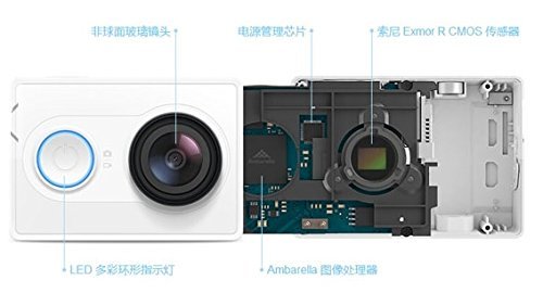 Original XiaoMi Yi Ambarella A7LS BSI CMOS WIFI Sports Action Camera #Color:White N4