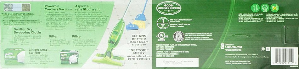 Swiffer Sweepervac Rechargeable Cordless Vacuum Starter Kit, 1 Kit N4