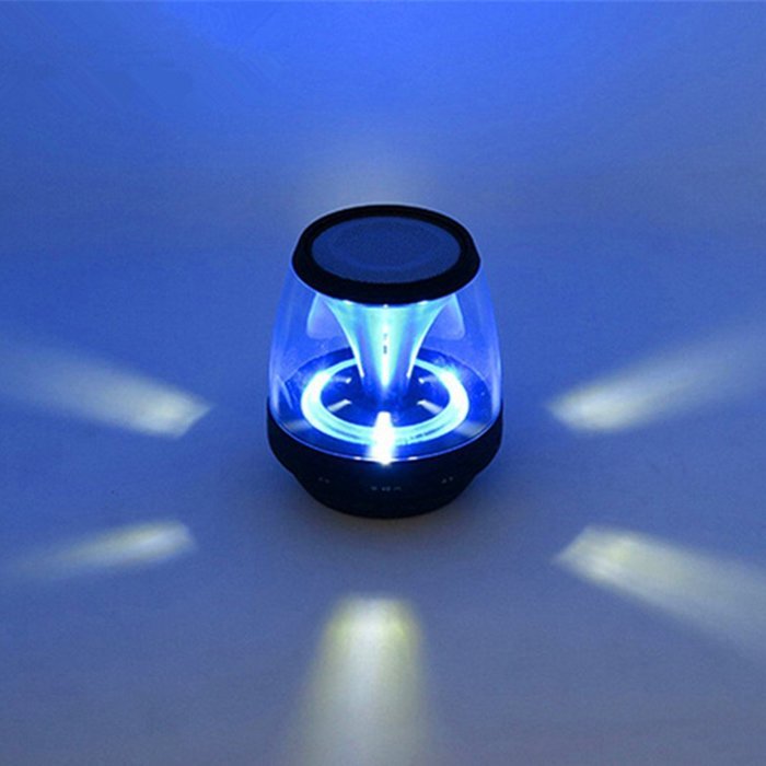 Ultra-Portable Wireless Bluetooth Speaker with Multi-Color LED Light Show，Build-in FM Radio,AUX,MIC,TF Card Slot...