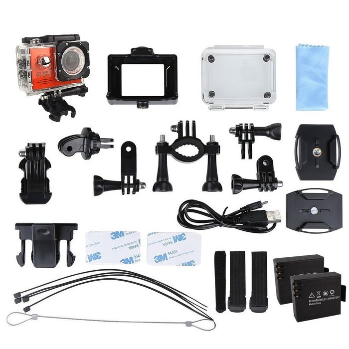 Sport Camera, Canany Wifi Action Camera 1080P HD 12MP 2.0Inch Bundle With 2 Batteries and FREE Accessories Kits... N14