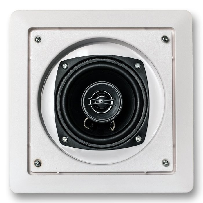 Acoustic Audio AS6S 4-Inch Square 2 Way Speaker (White) N2