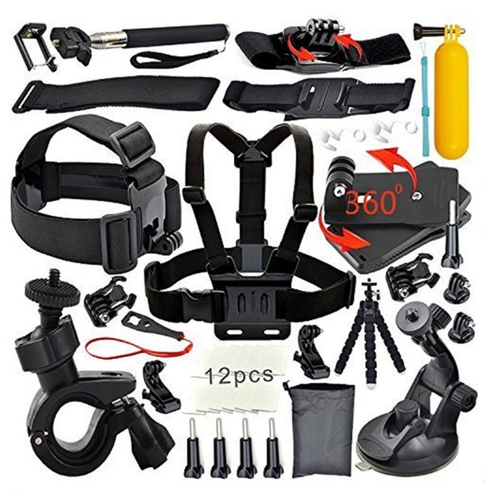 FANGDA Basic 26-in-1 Accessories Combo Bundle Kits for Riorand/DBPOWER/Lightdow/GeekPro/ ASX ActionPro Waterproof...