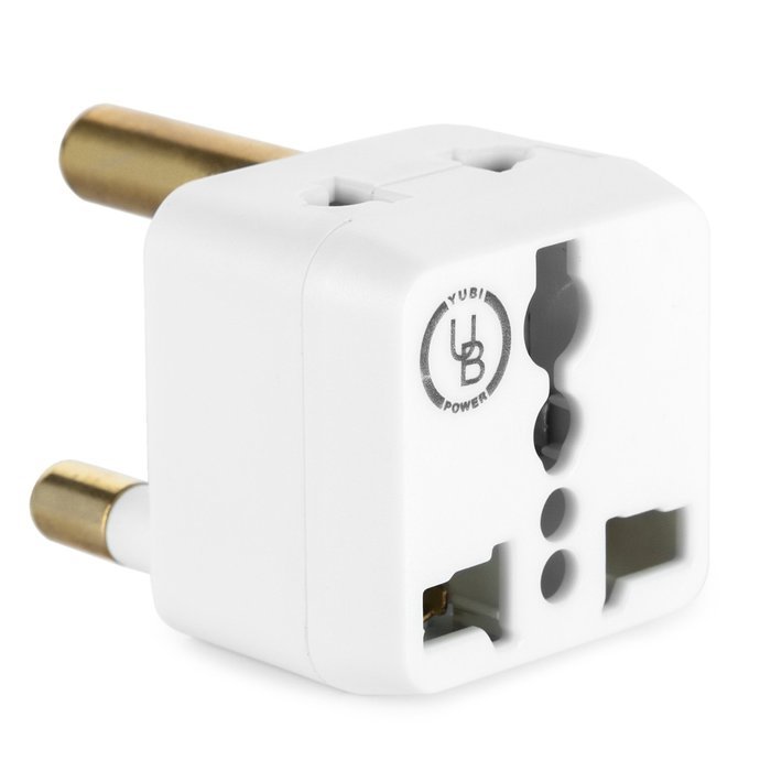Yubi Power 2 in 1 Universal Travel Adapter with 2 Universal Outlets - Built in Surge Protector - 5 Pack - Black... N26