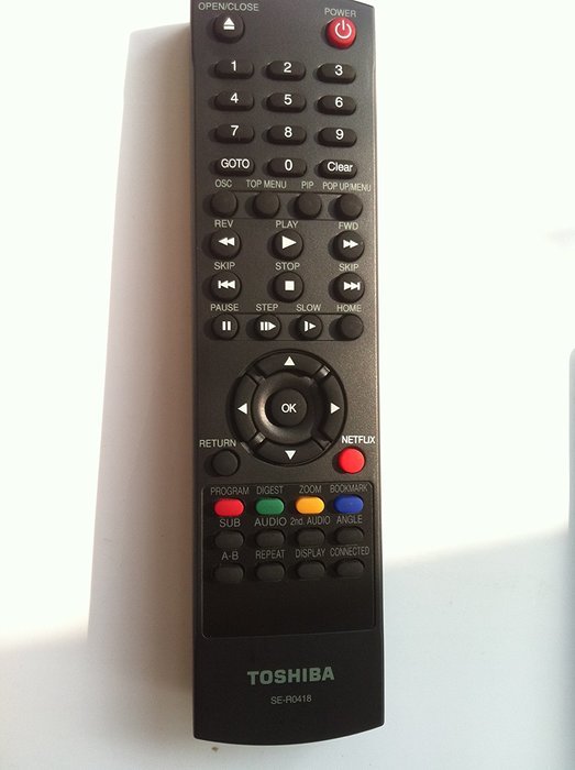 New Toshiba blu-ray Blue ray dvd player BD Remote SE-R0418 work for almost all TOSHIBA Brand Blu-ray DVD BD Player... N6