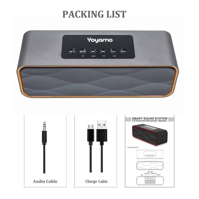 WANHUA Bluetooth 4.0 Speaker (High Definition Audio,Louder Volume,Strong Bass,Passive Subwoofer,Superior Sound... N5