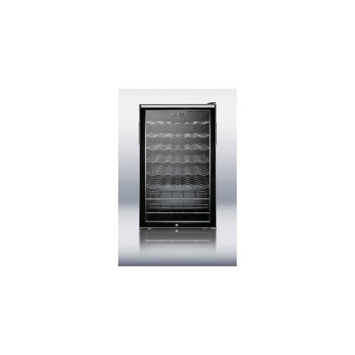 Summit SWC525LBIHH: 20" wide wine cellar for built-in use, with lock, digital thermostat and horizontal handle