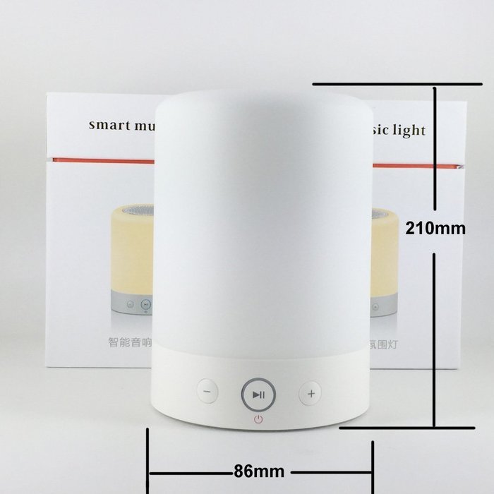 Homeinn L7 Wireless LED Bluetooth Speaker Smart Touch Lamp Music Player Handsfree TF Card Support for Sleeping... N3