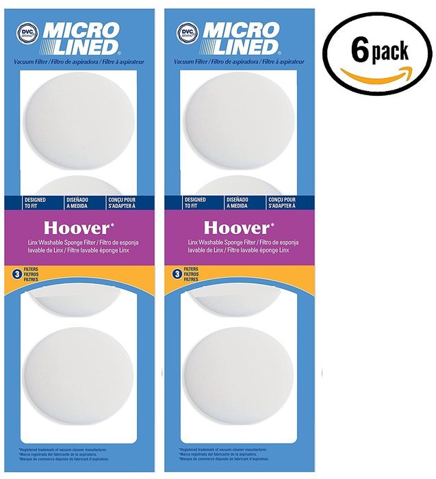 Hoover Linx Platinum Collection 2 Layer Replacement Filters, 6 Pack