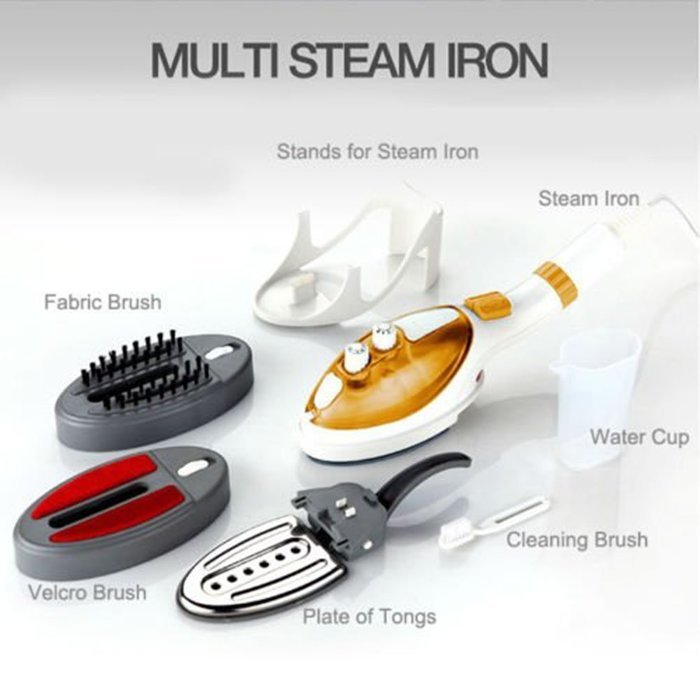 GEITHAINER Garment Steamer Steam Iron Clothes Handheld 3in1 Fashionable GT-110SB