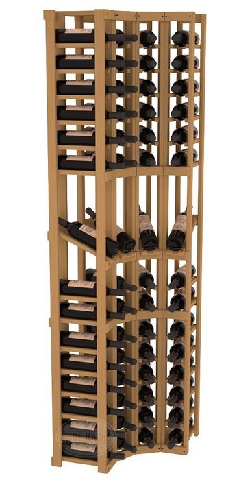 Wine Racks America Ponderosa Pine 4 Column Display Corner Cellar Kit. 13 Stains to Choose From! N8