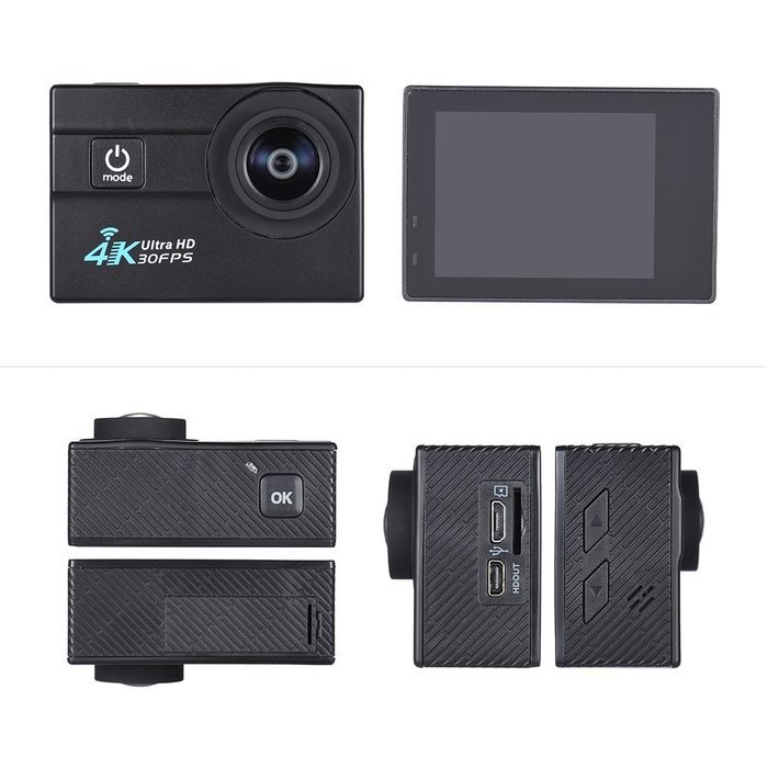 Andoer 2.0" LCD Wifi Action Sports Camera Ultra HD 16MP 4K 30FPS 1080P 60FPS 4X Zoom 170 Degree Wide-Lens Support... N9