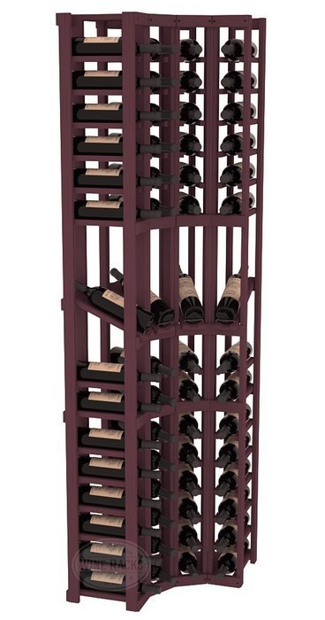 Wine Racks America Ponderosa Pine 4 Column Display Corner Cellar Kit. 13 Stains to Choose From! N9