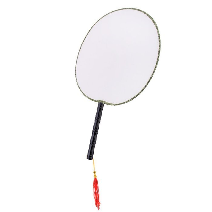 Vintage Round Wooden Handle Fan DIY Wedding Craft Dance Party N6