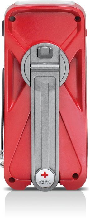 American Red Cross FRX2 Hand Turbine AM/FM Weather Radio with Smartphone Charger - Red (ARCFRX2WXR) N4