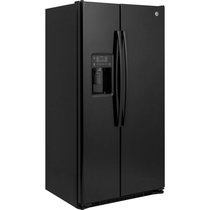GE GZS22DGJBB 21.9 Cu. Ft. Black Counter Depth Side-by-Side Refrigerator N3