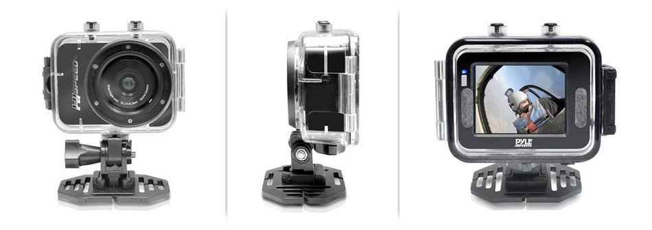 Pyle PSCHD60GR Hi-Speed HD Action Camera 1080P Hi-Res Digital Camera / Camcorder with Full HD Video, 12.0 Mega... N5
