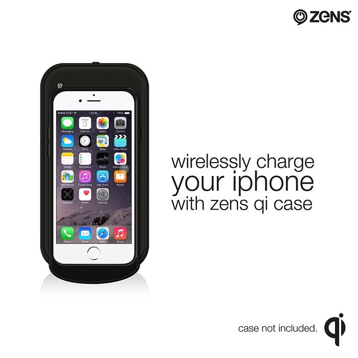 ZENS Portable Bluetooth Speaker Wireless Charger Power Bank &ndash; Qi Charging - 2 x 5W Speakers &ndash; NFC Enabled - for...