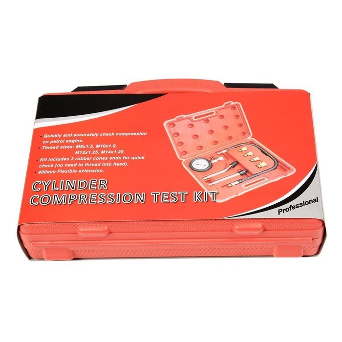 New 8pc Petrol Engine Cylinder Compression Tester Kit Automotive Tool Gauge N2