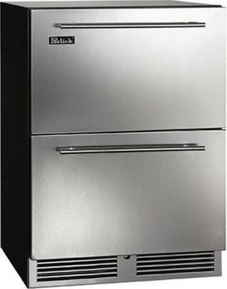 Perlick HC24RB-3-5 24" C Series Drawer Refrigerator with 5.2 cu. ft. Capacity Digital Temperature Control RapidCool...