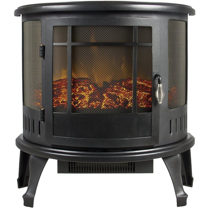 Gracelove Space Heater Realistic Flame Perfect Design for Corners Portable Electric Fireplace Stove 1500W