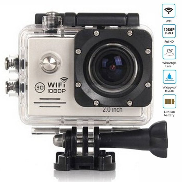 SHZONS 2.0-Inch LCD WiFi Full HD 1080P 12MP Action Camera Sports DV 30M Waterproof Camera,170 Degree Wide Angle... N19