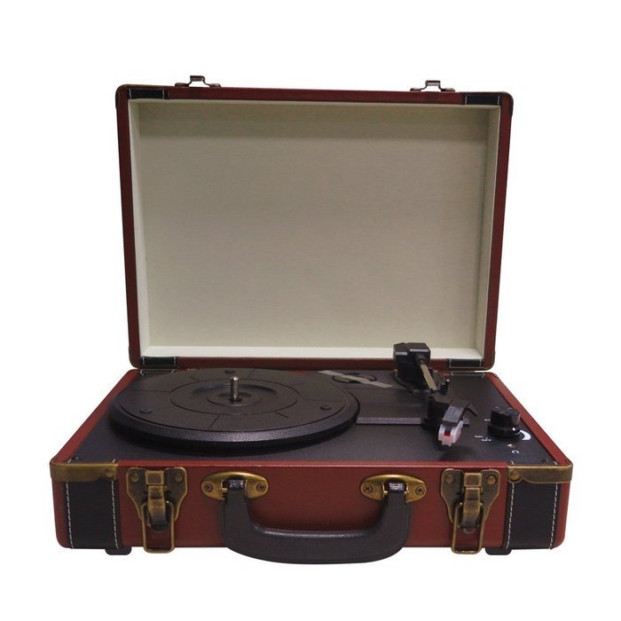 Timestorm XR-636DP Belt-Drive 3-Speed Portable Stereo Bluetooth Turntable N6