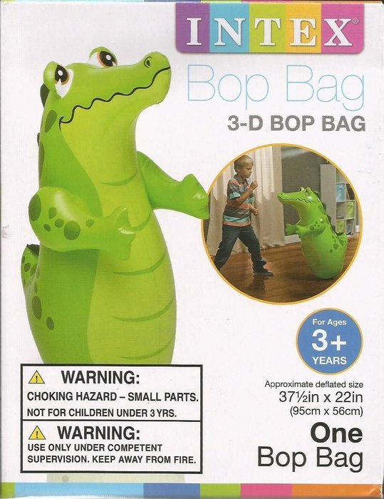1 X 3D Bop Bag Blow up Inflatable Alligator