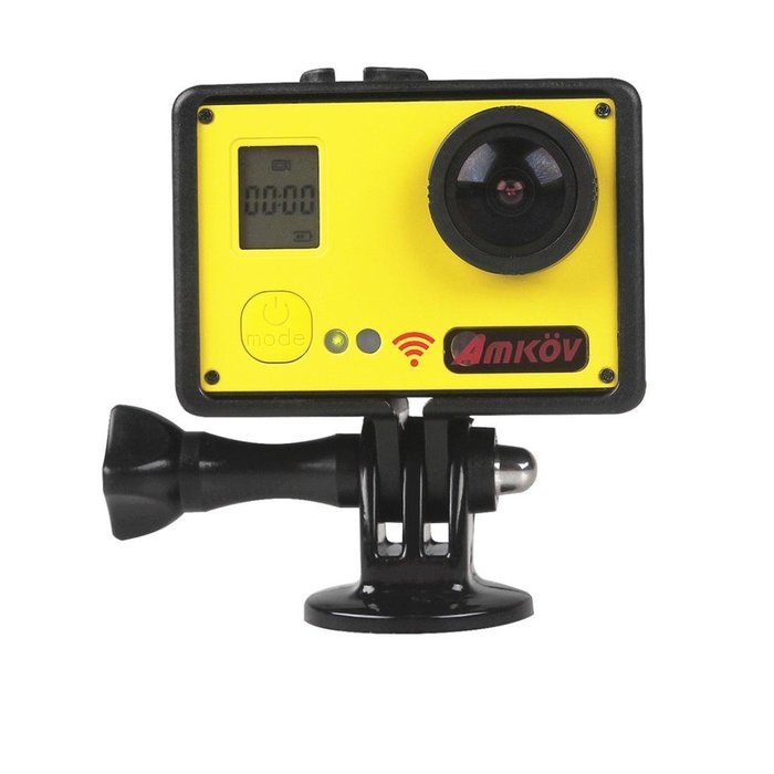 Sport Camera, TONSEE Amkov AMK7000S 1080P HD 60fps WiFi Action Camera with Sunplus 6350 Chipset - Yellow N3