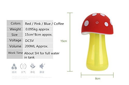 Ultrasonic Humidifier Diffuser USB 4Colors 5V Mini Aromatherapy CartoonFogger Nebulizer Essential Oil Diffuser... N8