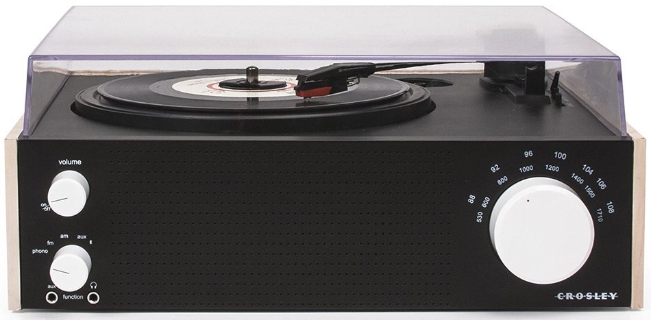 Crosley CR6023A-NA Switch Turntable with AM/FM Radio and Bluetooth Input, Natural N2