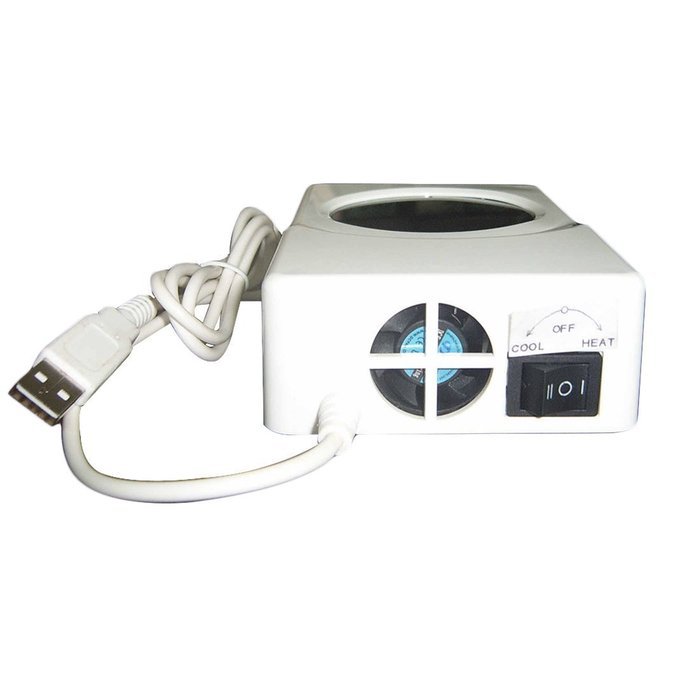 White Refigerate Cup Cooler/Heating Coaster Holder Mat Mini Handy Refrigerator for Beverage