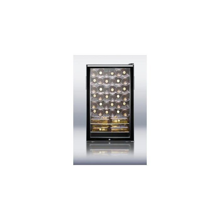 Summit SWC525LBIHH: 20" wide wine cellar for built-in use, with lock, digital thermostat and horizontal handle N3