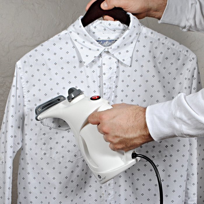 Qualitus Handheld Steam Cleaner with Dust and Hair Brush Attachment