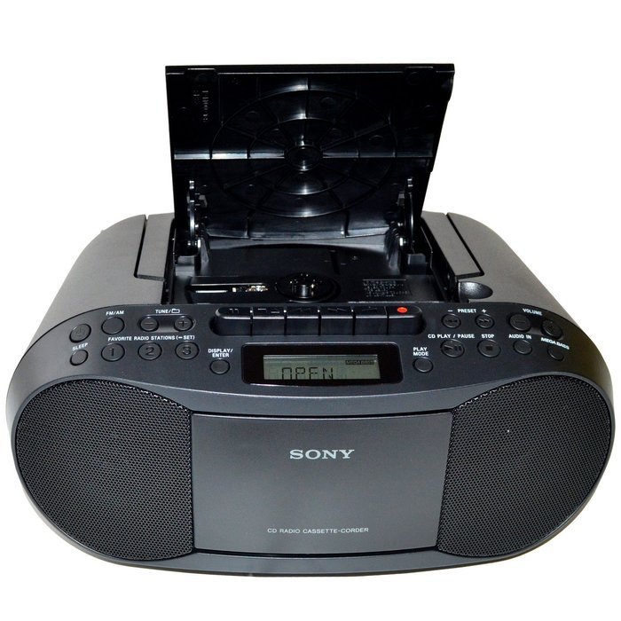 Sony CD Radio Cassette Recorder Bundled with AC Power Auxiliary Cable for iPods, iPhones, Smartphones, MP3 Players...