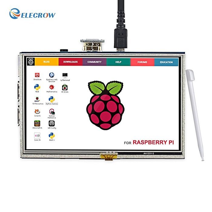 Elecrow HDMI Display Monitor 5 Inch HD 800x480 TFT LCD Display for Raspberry Pi 2B B+ Raspberry... N4