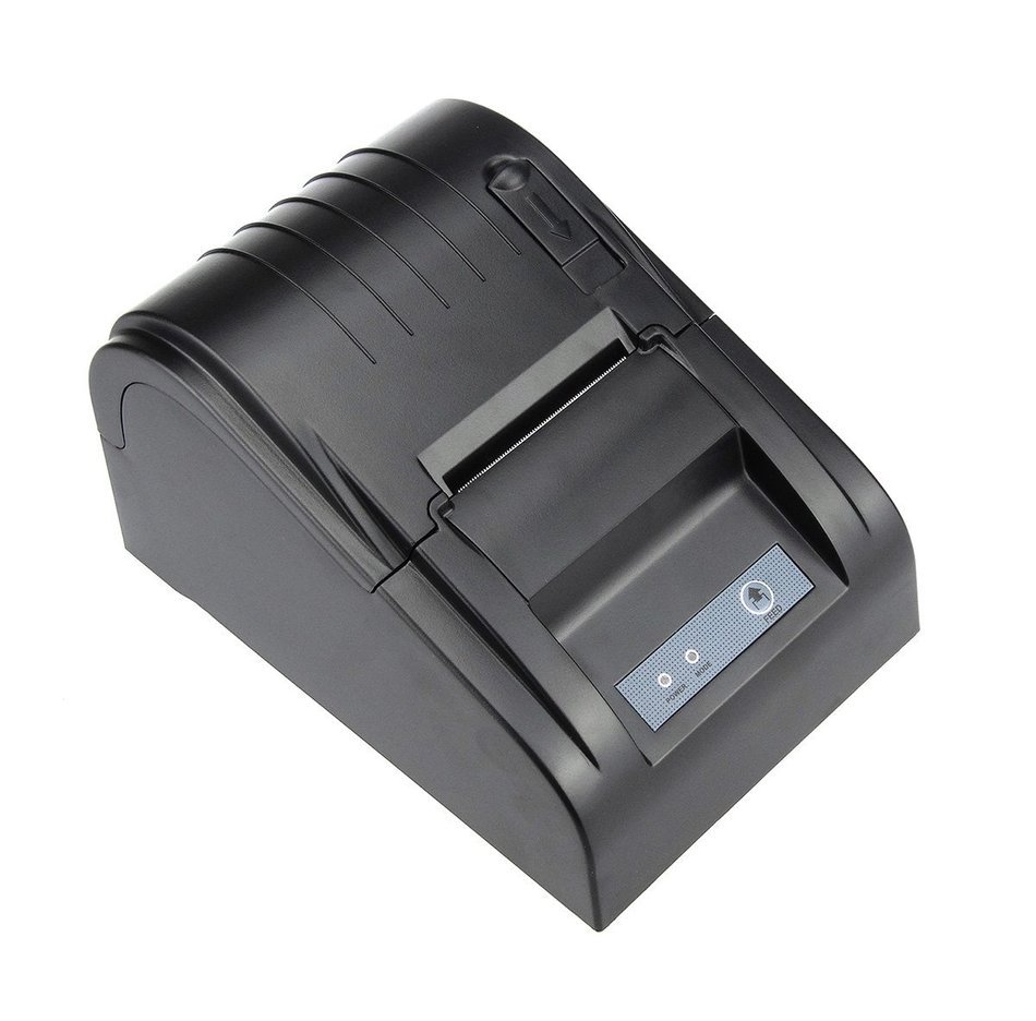 Generic USB POS Printer with 58mm Thermal Paper Rolls - 90mm/sec High-speed Printing (Black)