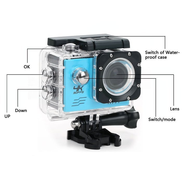 APG H9 WiFi 4K 25fps Ultra HD 1080P 60fps 2.0 inch LCD 170 Degree Lens Sport Action Camera N3
