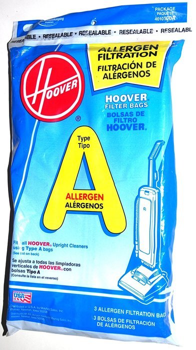 Hoover Commercial Portapower Lightweight Micro-Filtration A Allergen Bags Fit for Hoover Vacuum 1403, 1413, 7069...