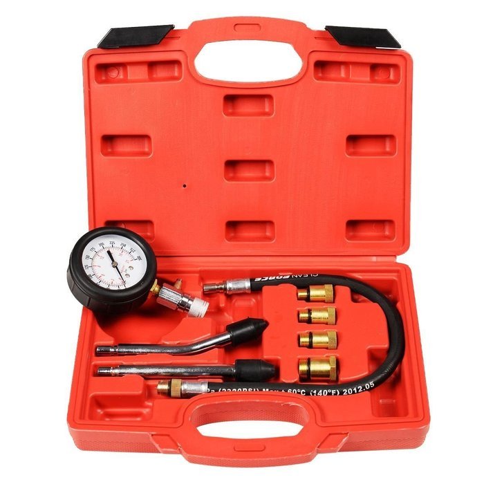 New 8pc Petrol Engine Cylinder Compression Tester Kit Automotive Tool Gauge N3