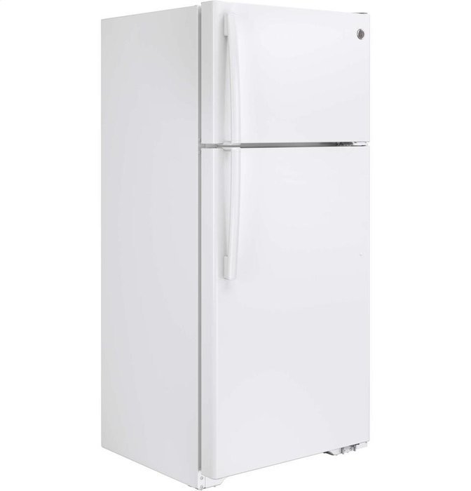 GE GTS16DTHWW 15.5 Cu. Ft. White Top Freezer Refrigerator - Energy Star - Right Hinge N3
