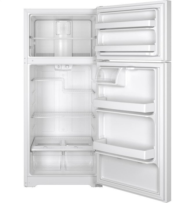 GE GTS16DTHWW 15.5 Cu. Ft. White Top Freezer Refrigerator - Energy Star - Right Hinge N4