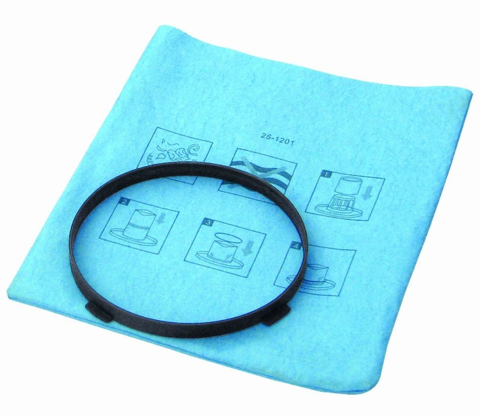 Stanley 25-1201, Fits 1-5 Gallon Reusable Dry Filter Bag with Clamp Ring Vacuum Cleaner, 1-Pack