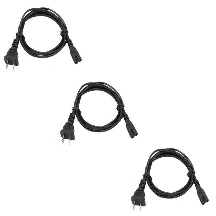 C&E 4 pack, Notebook/Laptop Power Cord, NEMA 1-15P to C7, Non-Polarized, 3 Feet, CNE458569 N10
