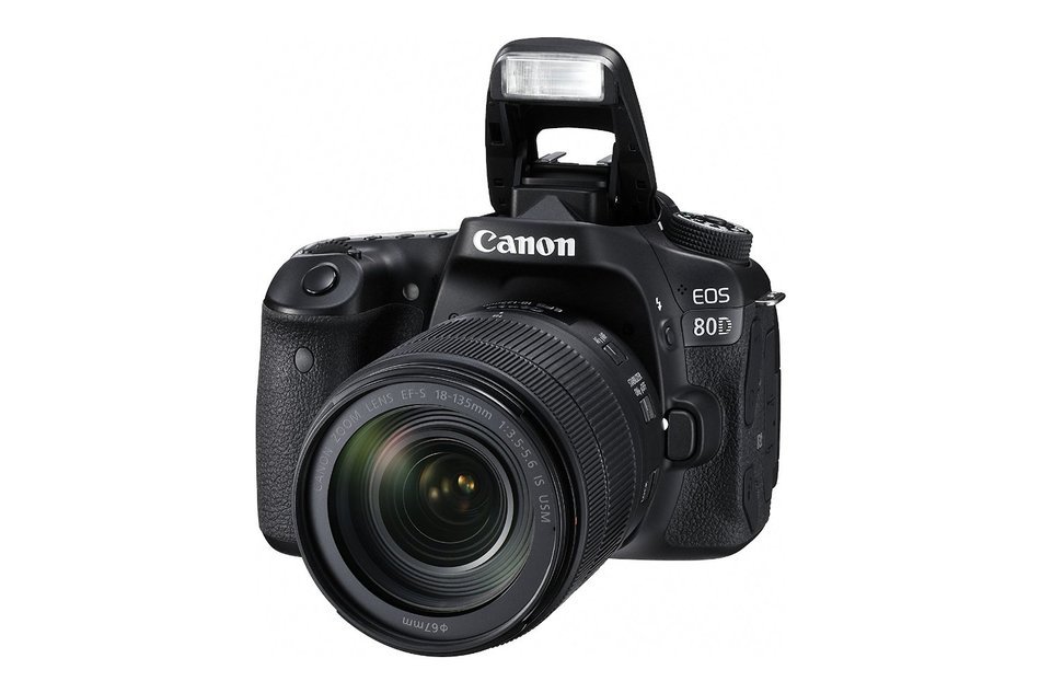 Canon EOS 80D Digital SLR Kit with EF-S 18-135mm f/3.5-5.6 IS USM and 55-250mm Lenses, 32GB Memory Card, Extra... N25